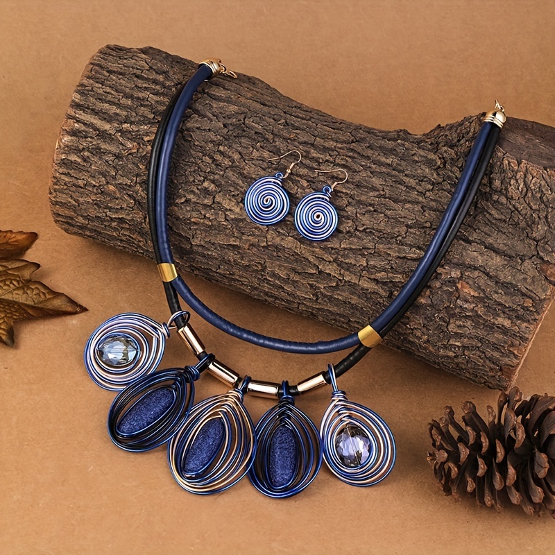 Boho Style Jewelry Set Exaggerated Party Accessories for Summer Vacation